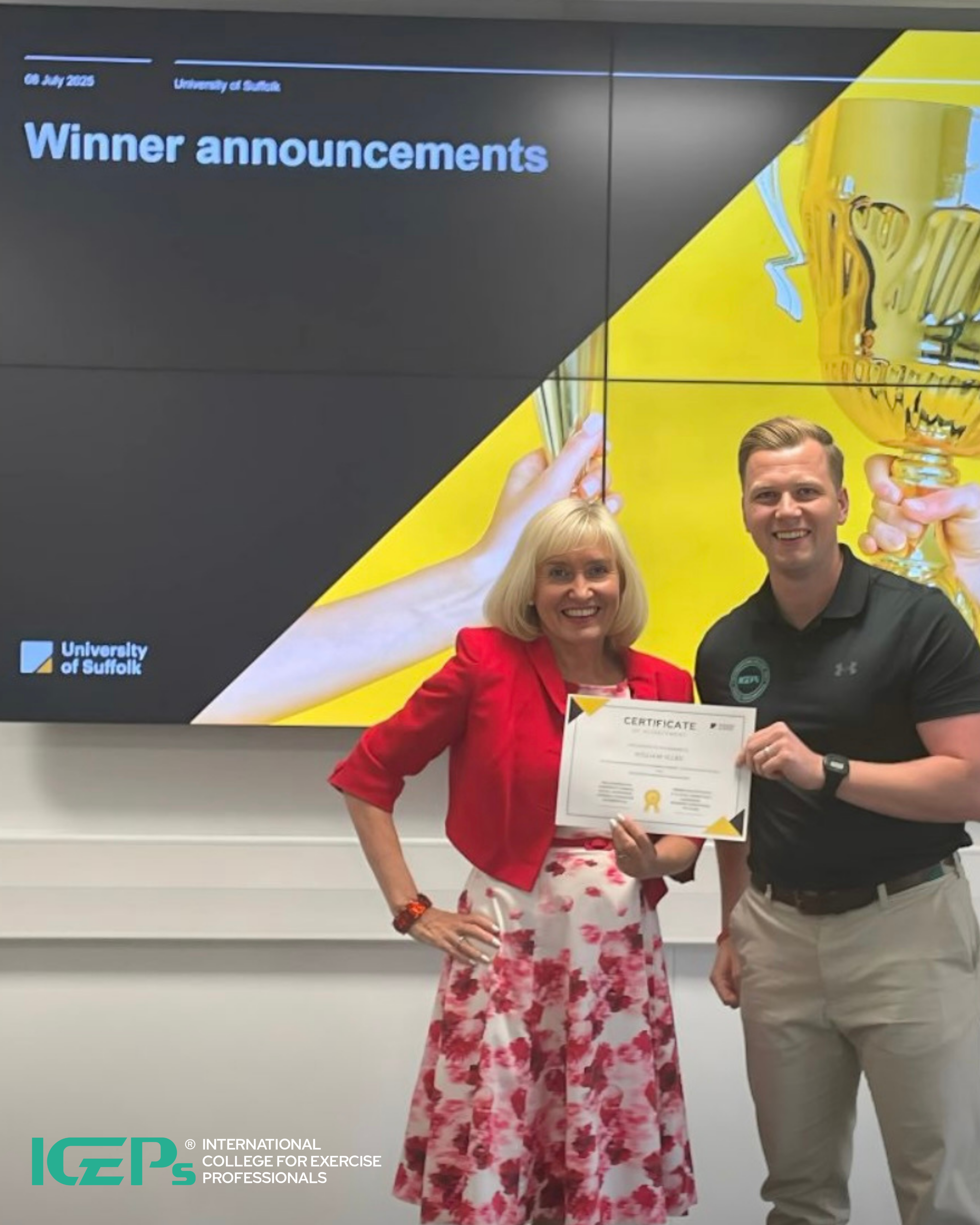 ICEPs Secures Investment from University of Suffolk to Advance Excellence in Fitness Education